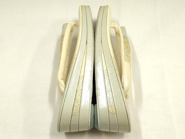 平和屋着物▼和装小物 和装草履 山庄 菊 箔散らし 金銀彩 暈し 逸品 AABK4225ay