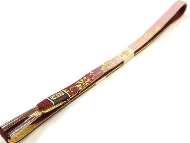 平和屋着物▼和装小物 上質な帯締め 高麗組 綾出し 金糸 暈し あい美苑 正絹 逸品 未使用 AABK4244ay