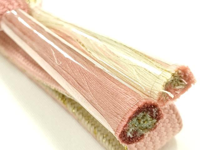 平和屋着物▼和装小物 上質な帯締め 創作 山本誠 高麗組 綾出し 金糸 暈し 正絹 逸品 未使用 AABK4245ay