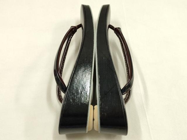 平和屋着物●和装小物 和装草履 伊と忠 幾何学模様 逸品 未使用 AABK4270ay