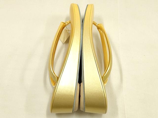 平和屋着物●和装小物 和装草履 伊と忠 暈し 本革製品 逸品 未使用 AABK4274ay