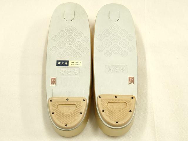 平和屋着物●和装小物 和装草履 伊と忠 暈し 本革製品 逸品 未使用 AABK4274ay