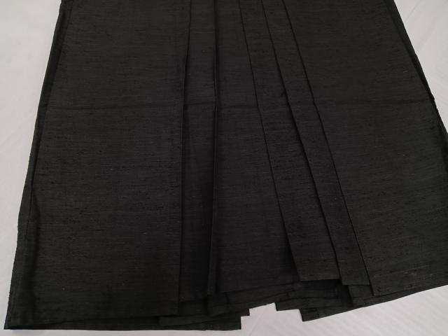 平和屋着物●男性 行灯袴 紬地 黒緑色 正絹 逸品 AABK4282ph