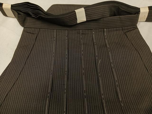 平和屋着物●男性 馬乗り袴 縞 正絹 逸品 未使用 AABK4283ph