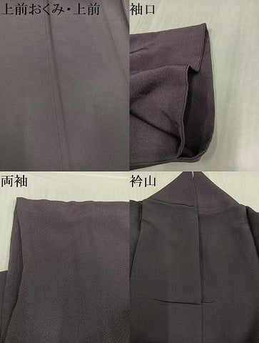 平和屋着物●上質な色無地 紫鼠色 正絹 逸品 AABK4294ph