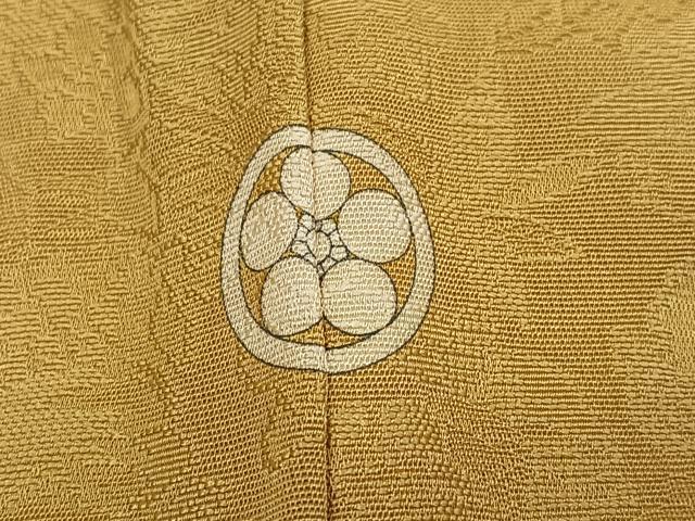 平和屋着物●本加賀友禅作家 由水煌人監修 色無地 草花地紋 枯色 正絹 逸品 AABK4303ph