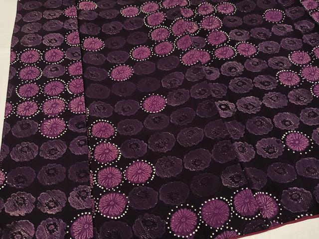 平和屋着物●上質な小紋 ろうけつ染 花尽くし 正絹 逸品 AABK4308ph