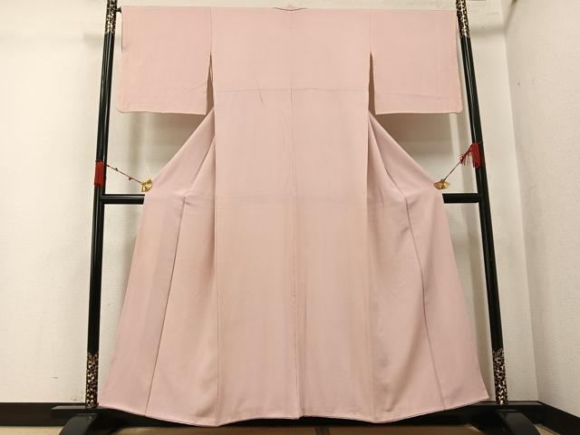 平和屋着物●江戸小紋 万筋 一斤染色×象牙色 正絹 逸品 AABK4397ph