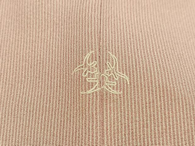 平和屋着物●江戸小紋 万筋 一斤染色×象牙色 正絹 逸品 AABK4397ph