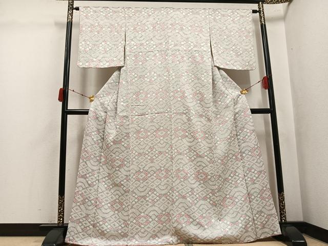 平和屋着物●上質な小紋 総絞り 吉祥文 正絹 逸品 AABK4403ph