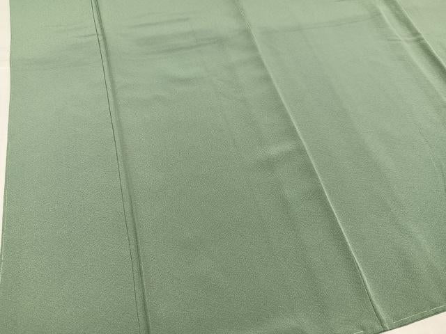 平和屋着物●上質な色無地 鶸茶色 正絹 逸品 未使用 AABK4412ph