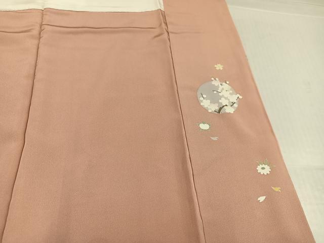平和屋着物●訪問着 駒刺繍 草花文 暈し染め 金彩 正絹 逸品 AABK4417ph