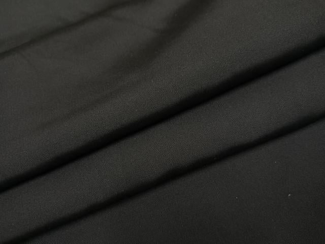 平和屋着物●男性 黒紋付・羽織セット 正絹 逸品 AABK4431ph
