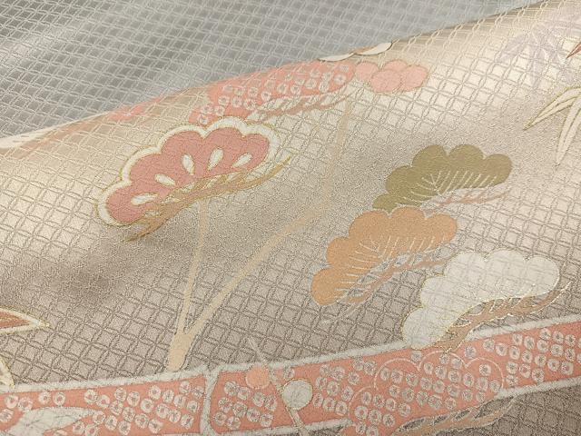 平和屋着物●訪問着 駒刺繍 松竹梅文 暈し染め 金彩 正絹 逸品 AABK4432ph