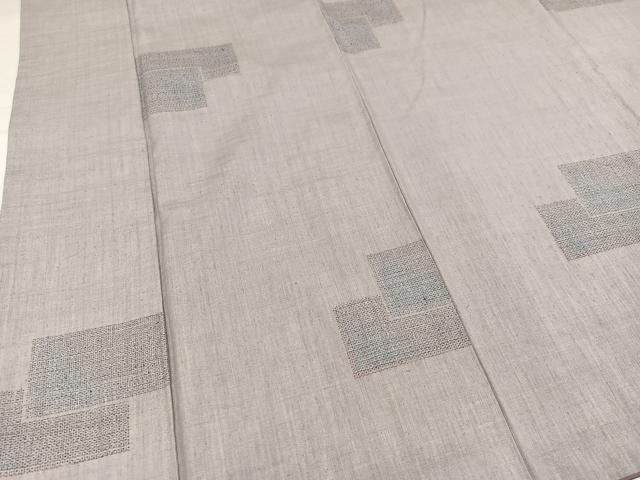 平和屋着物●本場結城紬 重要無形文化財 飛び亀甲 色紙重ね文 正絹 逸品 AABK4438ph
