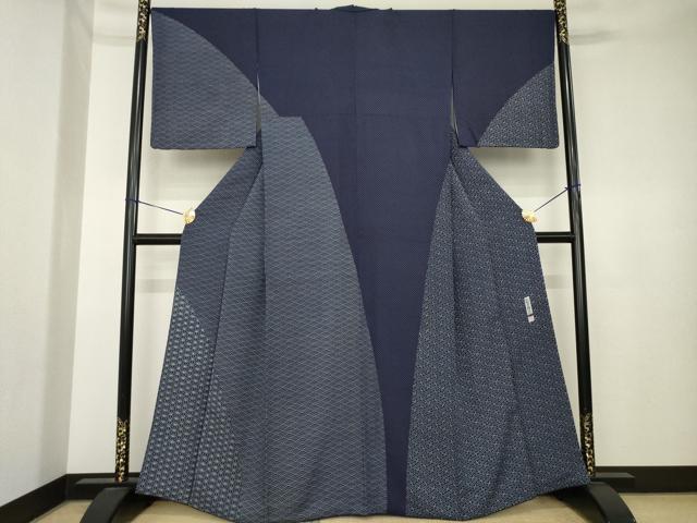 平和屋着物●藍染工房・こんや 全国阿波藍染染織作家協会会員 松本輝夫 訪問着 吉祥文 正絹 逸品 AABK4443ck