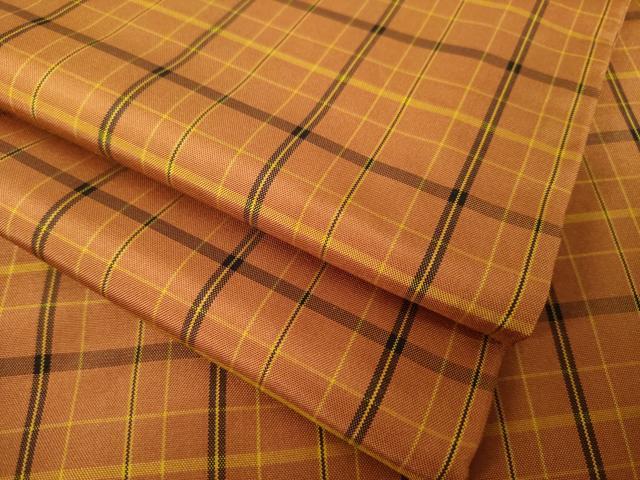 平和屋着物●上質な紬 格子 正絹 逸品 AABK4445ck