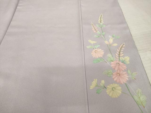 平和屋着物●絵夢工房 訪問着 刺繍 草花文 金銀彩 正絹 逸品 AABK4459ck