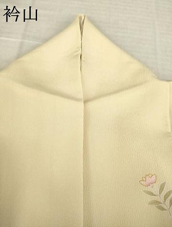 平和屋着物●訪問着 駒刺繍 草花文 丹後ちりめん 反端付き 正絹 逸品 AABK4482ck