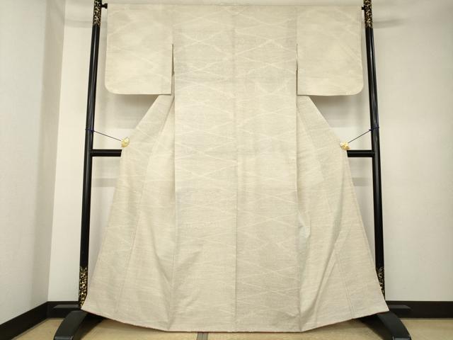 平和屋着物●綿薩摩 木綿 菱文 逸品 AABK4486ck