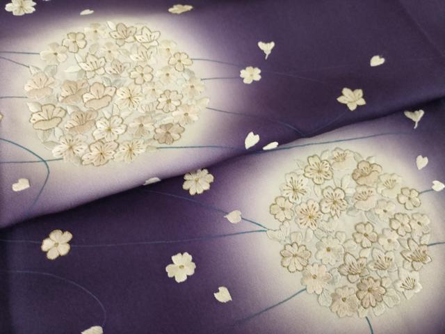平和屋着物●訪問着 総刺繍 花丸文 ほたる暈し ますいわ屋扱い 正絹 逸品 AABK4493ck