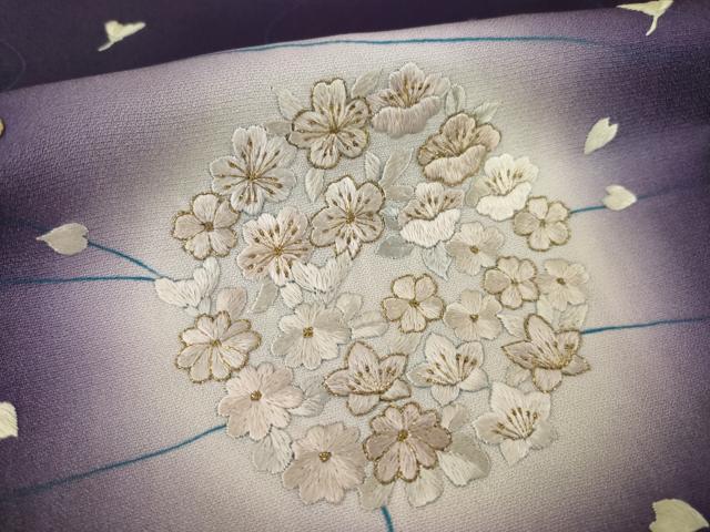 平和屋着物●訪問着 総刺繍 花丸文 ほたる暈し ますいわ屋扱い 正絹 逸品 AABK4493ck