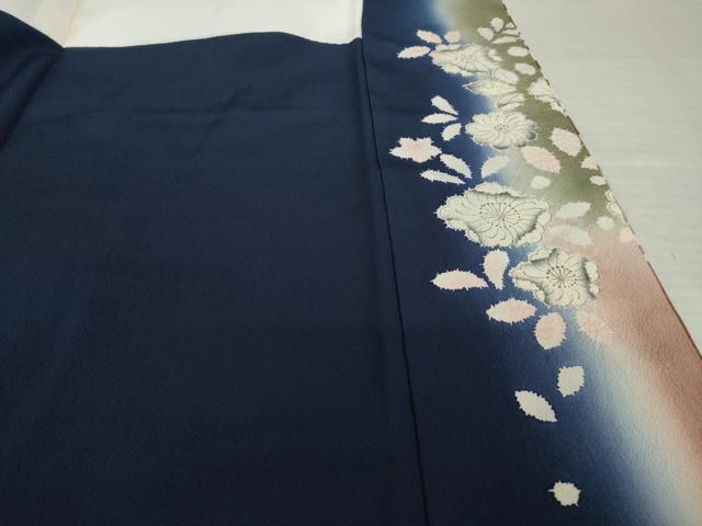 平和屋着物●訪問着 辻が花 絞り 舞花文 暈し染め 正絹 逸品 AABK4505ck