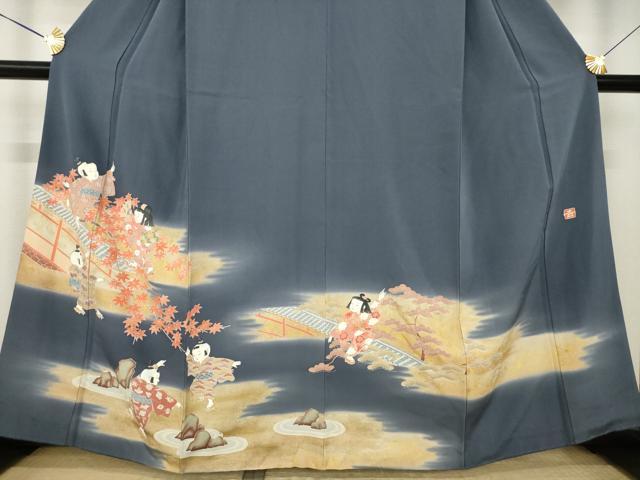 平和屋着物▼豪華色留袖 作家物 童子 暈し染め 金彩 正絹 逸品 AABK4509ck