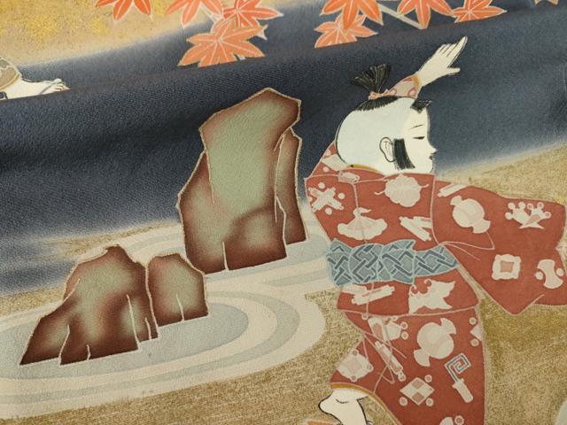 平和屋着物▼豪華色留袖 作家物 童子 暈し染め 金彩 正絹 逸品 AABK4509ck