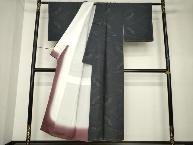 平和屋着物●本場大島紬 7マルキ 手織り 花蔦草文 福本隆治作 証紙付き 正絹 逸品 未使用 AABK4511ck
