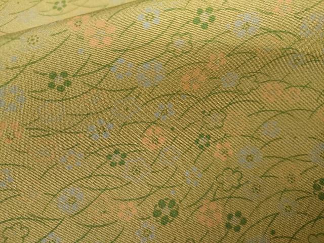 平和屋着物●上質な小紋 芝花文 正絹 逸品 AABK4522cs