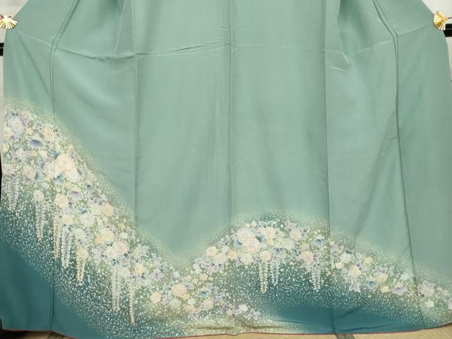 平和屋着物●訪問着 辻が花 絞り 暈し染め 正絹 逸品 AABK4525cs