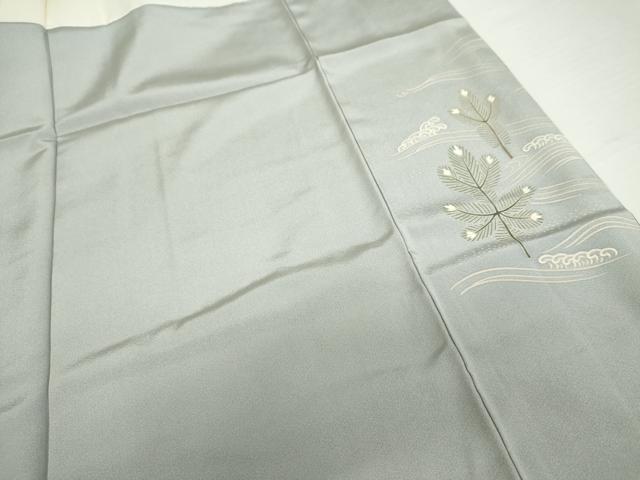 平和屋着物●訪問着 駒刺繍 立波地紙風景文 暈し染め 金彩 鈴乃屋扱い 正絹 逸品 未使用 AABK4534cs