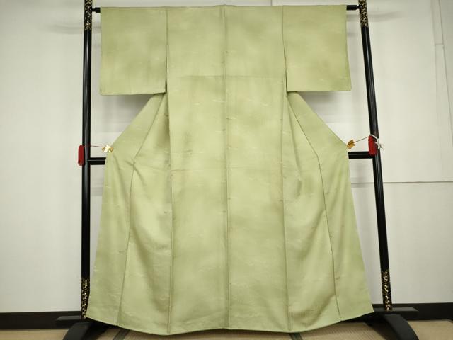 平和屋着物●上質な小紋 松地紋 暈し染め 正絹 逸品 AABK4535cs