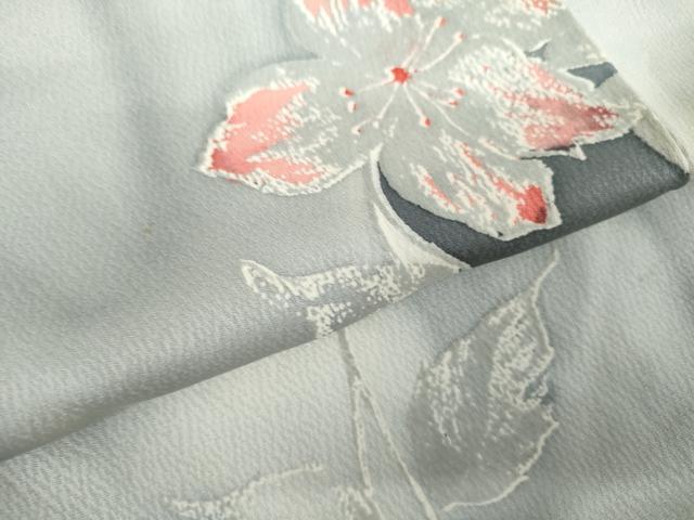 平和屋着物●上質な小紋 枝花文 暈し染め 正絹 逸品 AABK4542cs