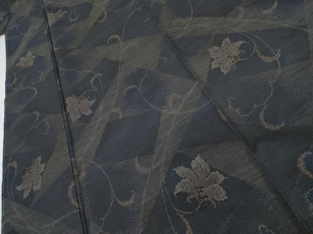 平和屋着物●本場大島紬 9マルキ 花唐草文 正絹 逸品 未使用 AABK4543cs