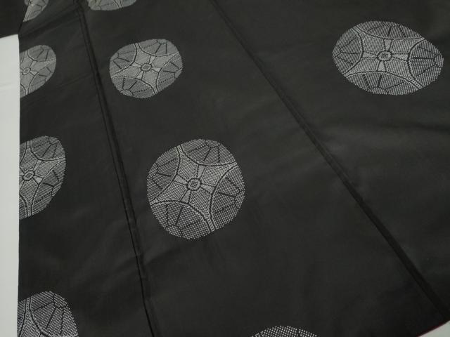 平和屋着物●本場大島紬 7マルキ 地空き 七宝丸文 証紙付き 正絹 逸品 AABK4616cs