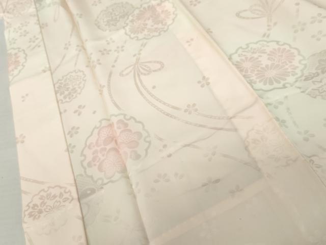 平和屋着物●振袖用長襦袢 無双仕立て 雪輪花地紋 暈し染め 鈴乃屋扱い 正絹 逸品 AABK4625cs