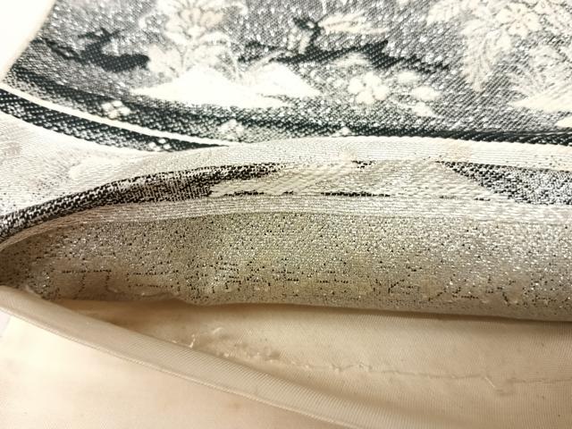 平和屋着物◎六通柄袋帯 唐織 狩猟文 九百錦純金箔24K 正絹 逸品 AABK4687yx