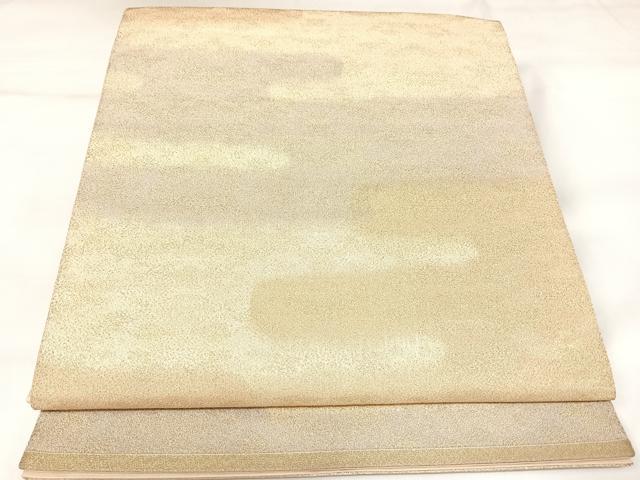 平和屋着物◎全通柄袋帯 エ霞文 金糸 正絹 逸品 AABK4708yx