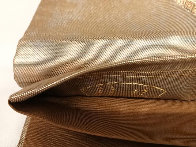 平和屋着物◎六通柄袋帯 唐織 栄光錦 正倉院花文 金銀糸 引箔 正絹 逸品 AABK4828yx