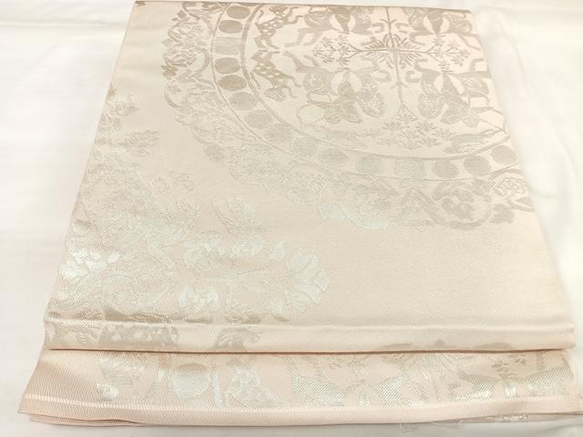 平和屋着物◎六通柄 本袋帯 狩猟文 銀糸 正絹 逸品 AABK4838yx