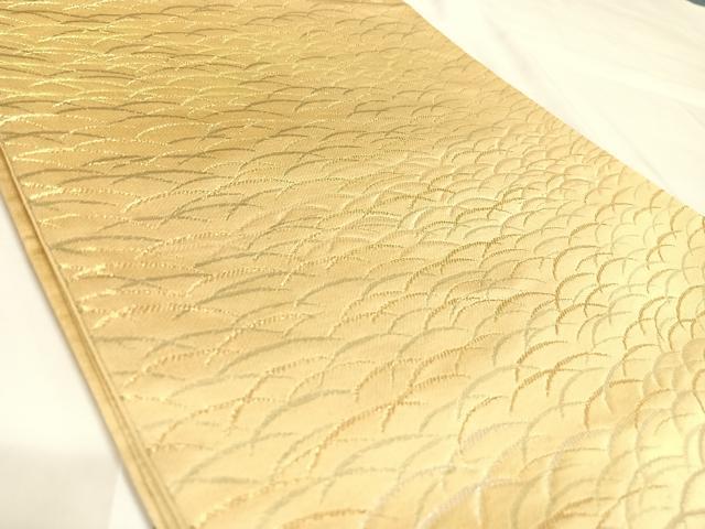平和屋着物◎六通柄袋帯 芝 金銀糸 正絹 逸品 AABK4941yx