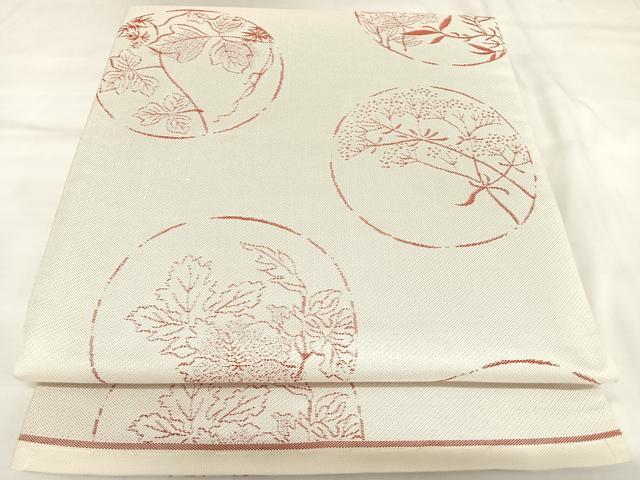 平和屋着物◎六通柄 本袋帯 花丸文 正絹 逸品 AABK4988yx