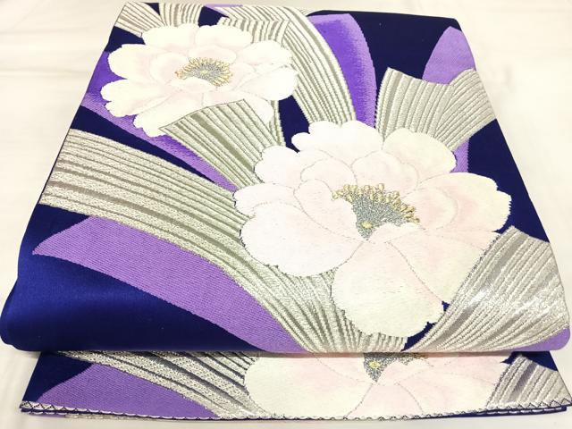 平和屋着物◎六通柄袋帯 唐織 舞花文 やまとオリジナル 金銀糸 正絹 逸品 AABK4993yx