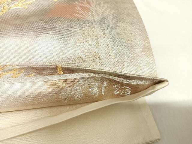 平和屋着物◎六通柄袋帯 唐織 古都の四季 錦引箔 金銀糸 正絹 逸品 AABK5049yx
