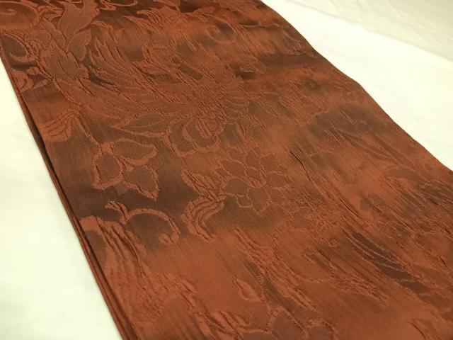 平和屋着物◎全通柄袋帯 ふくれ織 鳳凰花文 正絹 逸品 AABK5068yx