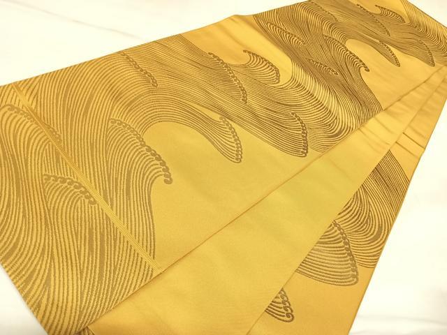 平和屋着物◎六通柄 本袋帯 立波文 正絹 逸品 AABK5094yx