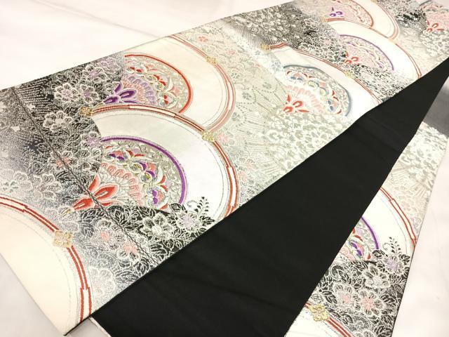 平和屋着物◎六通柄袋帯 唐織 松 金銀糸 正絹 逸品 AABK5165yx