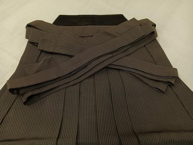平和屋着物●男性 馬乗り袴 縞 正絹 逸品 AABK5213ph